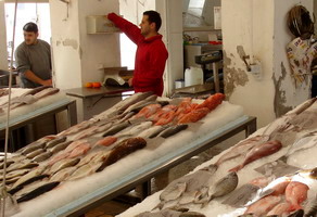 lavrion, greece, fish market