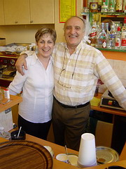 Cafe owners on Athinas street in Athens