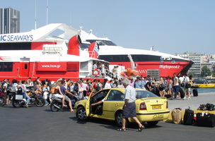 ferry boats in Pireaus