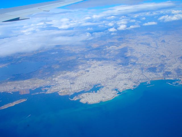 Flight to Athens, Greece