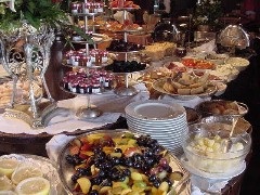 Breakfast spread at the Grande Bretagne, Athens, Greece