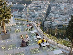 Athens, Greece: Kolonaki from the cafe on Lykavittos