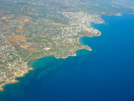 Flight to Athens, Greece