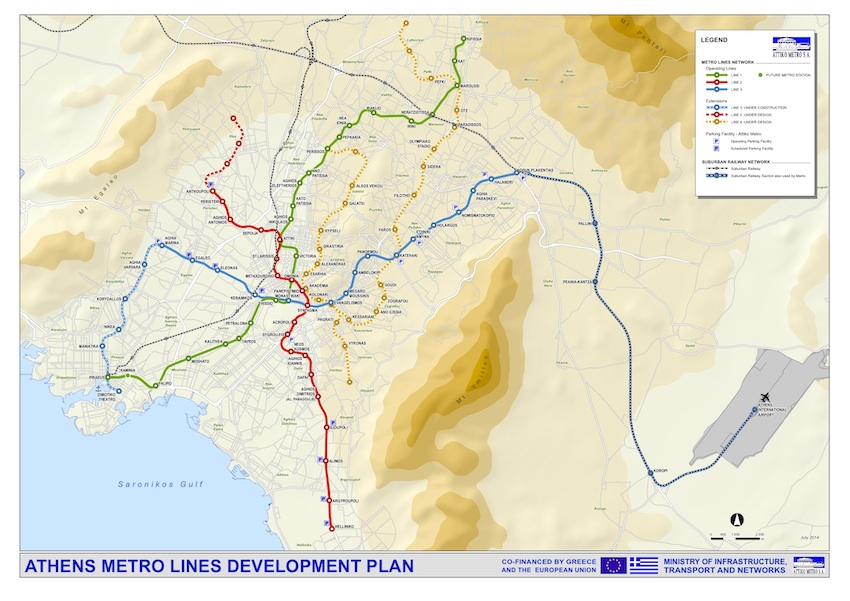 Athens Metro Map