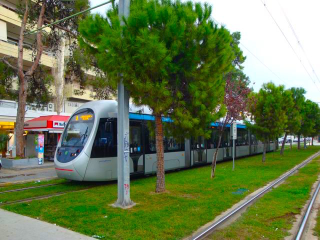 Coastal Tram in Glyfada, Greece