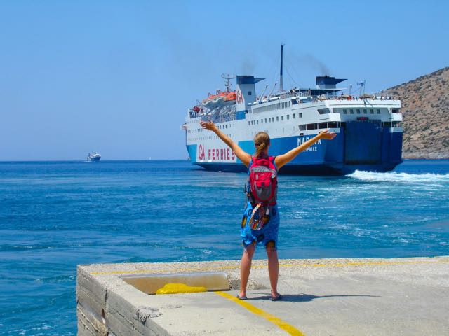 Ferry boat return to Pireaus