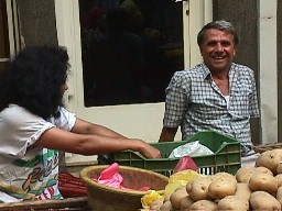 farmers market: potatoes