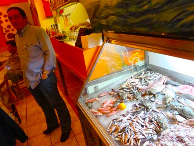 Ouzeri tou Laki fish restaurant, Victoria Square, Athens