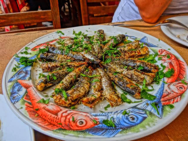 Grilled sardines