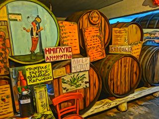 Greek wine barrels