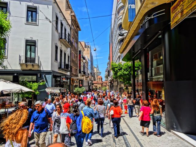 Shopping on Ermou Street