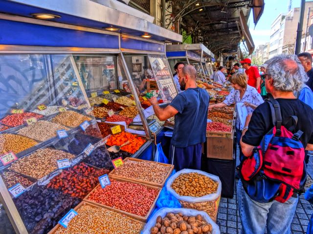 Nut shops at the Athens Agora