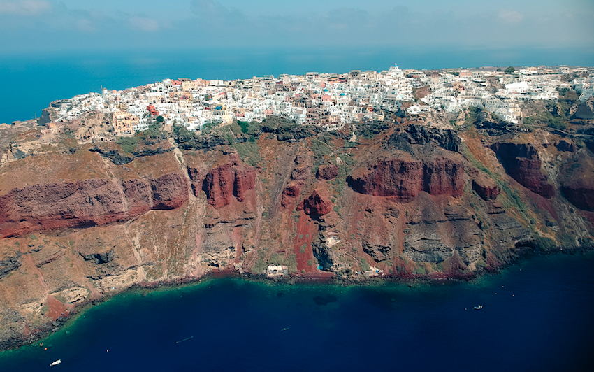 Santorini by helicopter